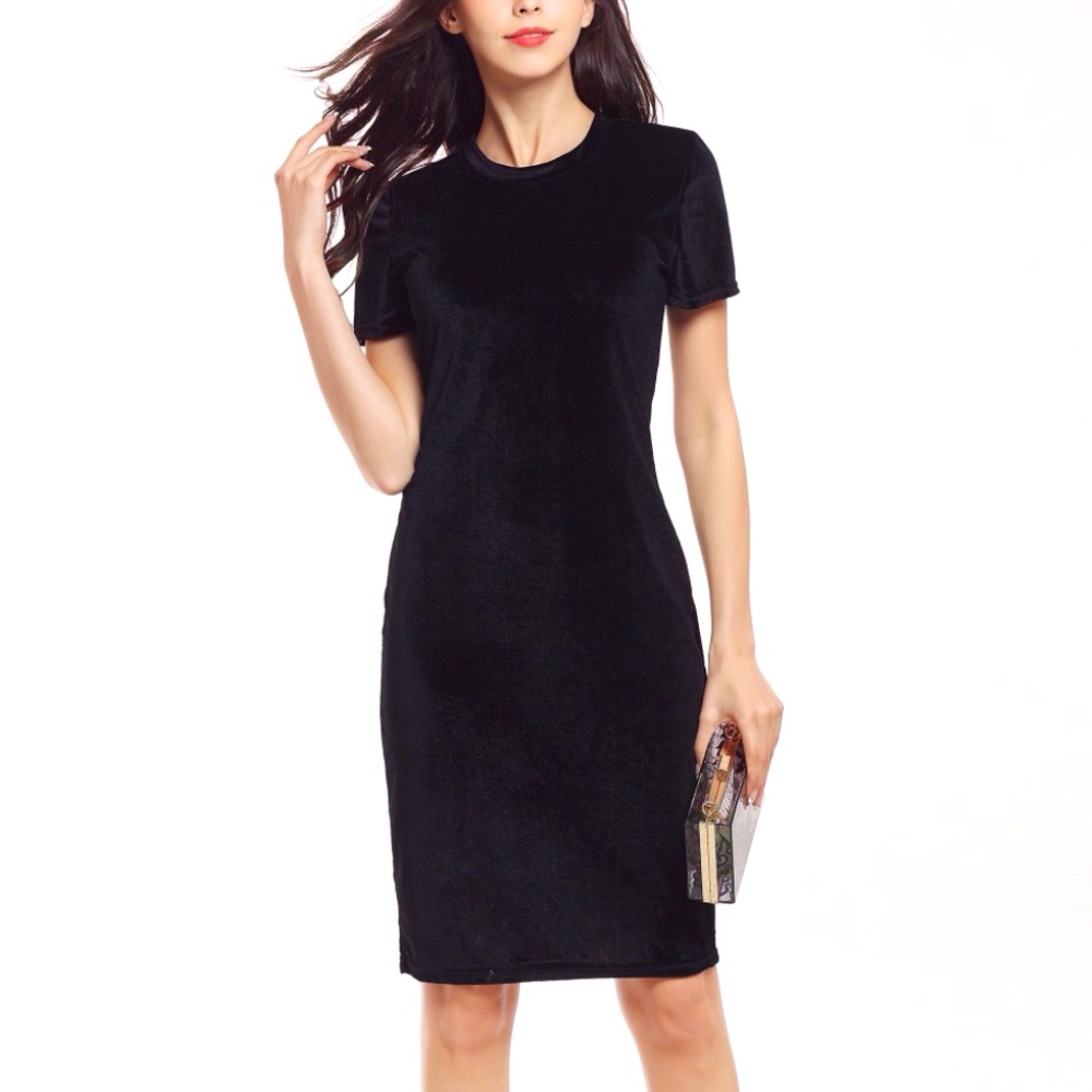 Little Black Velvet Dress Size S